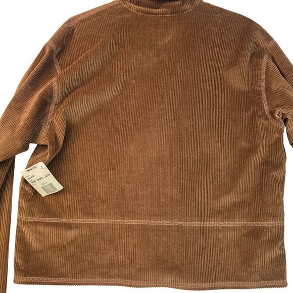 Womens Corduroy Button-Up Shirt Jacket XL Bark Vintage 90s BellePointe Deadstock - Picture 2 of 8